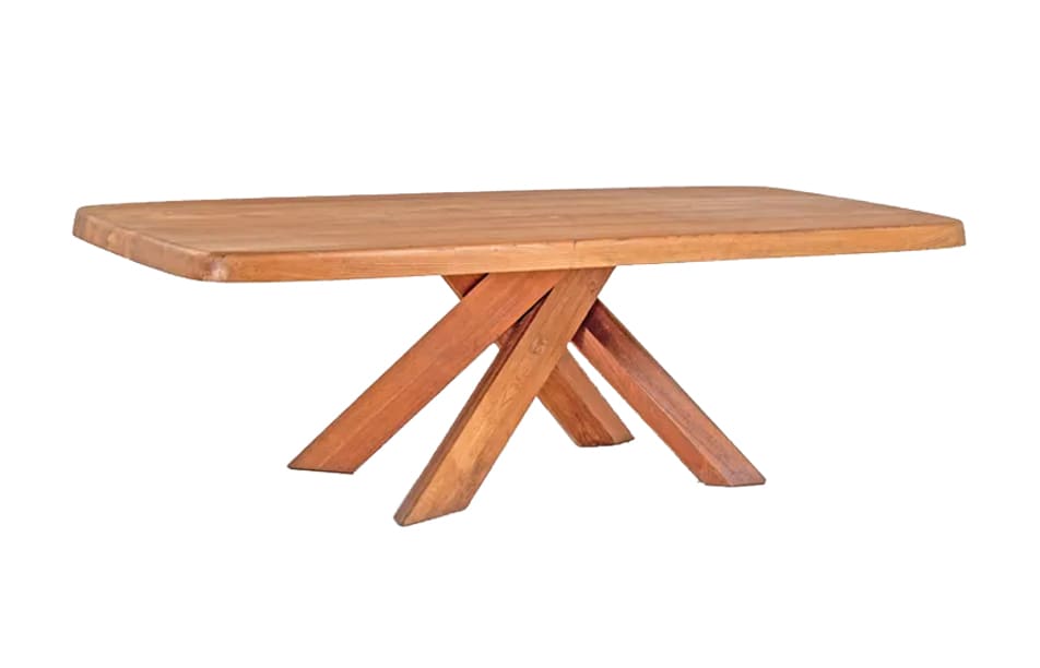 Comment reconnaître une vraie table Pierre Chapo – guide d’authentification Table authentique de Pierre Chapo en orme massif, éléments distinctifs du design original des années 1960–1970