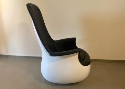 Fauteuils Culbuto en fibre de verre et cuir, design Marc Held, édités par Knoll International, années 1970