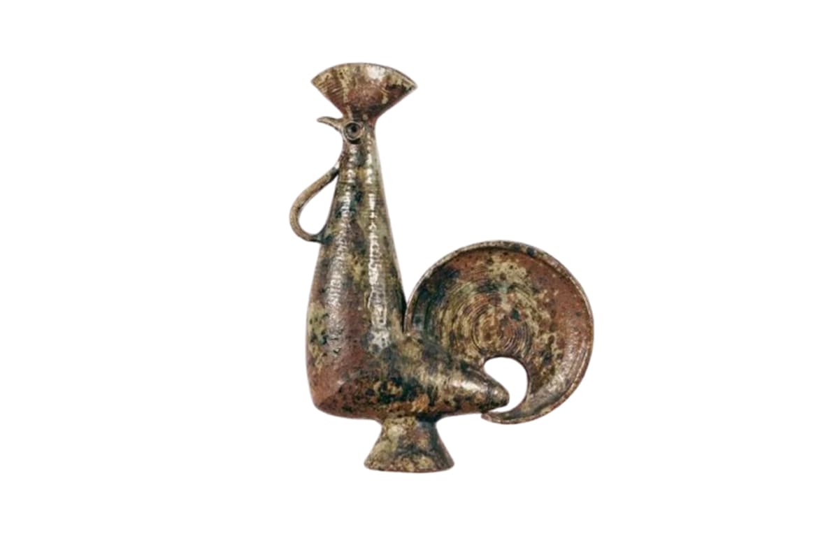 Céramique signée André Rozay, grès émaillé aux formes sculpturales et décors texturés, France, années 1950-70